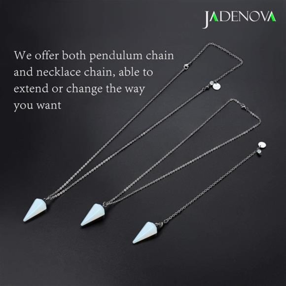 CSJA Reiki Spiritual Crystal Pendulum Natural Stone for  Pendulum Crystal Necklace Synthetic Crystal Pendulums